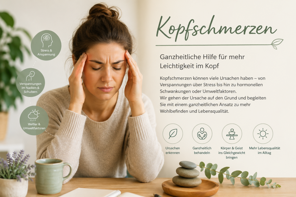 Frau mit Kopfschmerzen